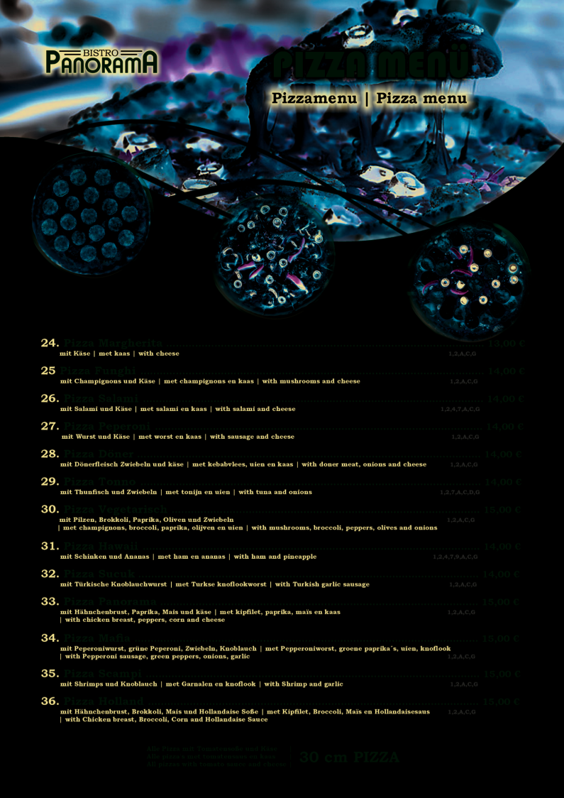 Bistro Panorama Photo Menu 2