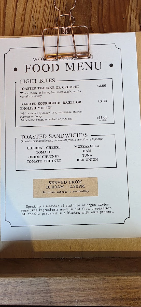 Wollaton Cafe Photo Menu 1