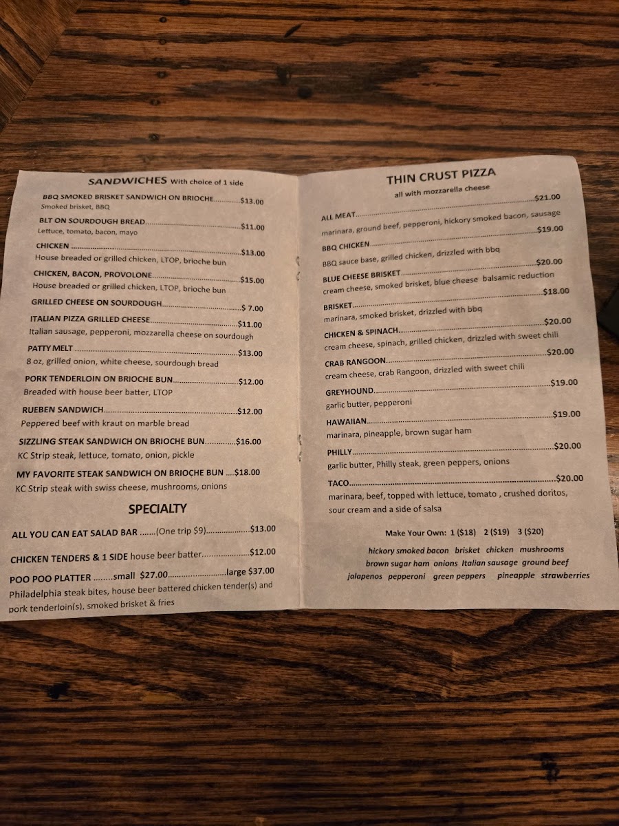 O'Meara's and Two Doors Down Photo Menu 5