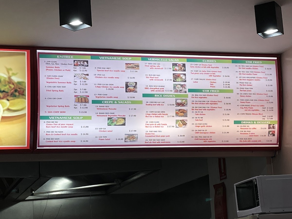 Pho Huy Restaurant Photo Menu 3