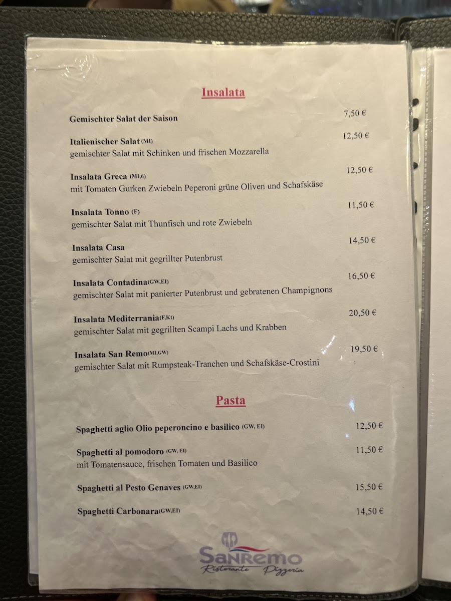 Ristorante Pizzeria Sanremo Fechingen Photo Menu 4