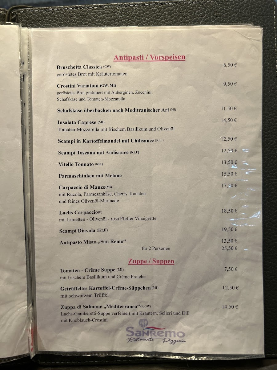 Ristorante Pizzeria Sanremo Fechingen Photo Menu 5