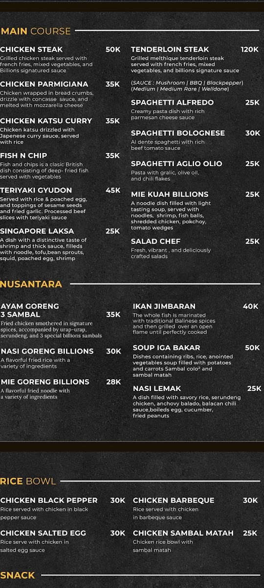 Billions Coffee Tulungagung Photo Menu 10