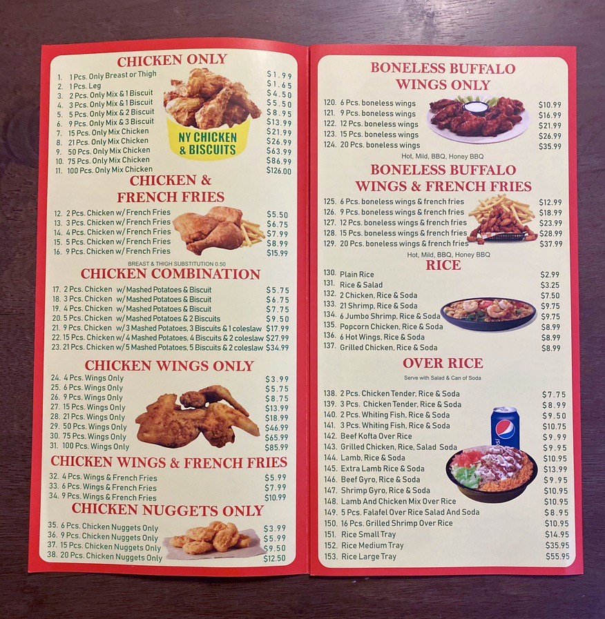 N Y Chicken & Biscuits Photo Menu 1