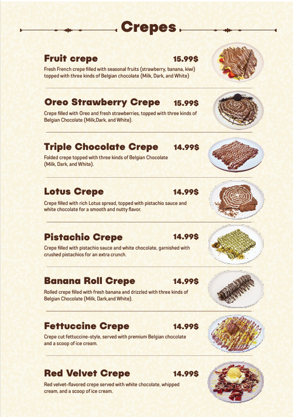 Crepe N’ Drip Photo Menu 2