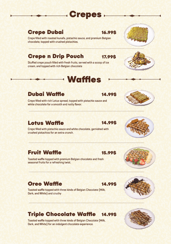 Crepe N’ Drip Photo Menu 4