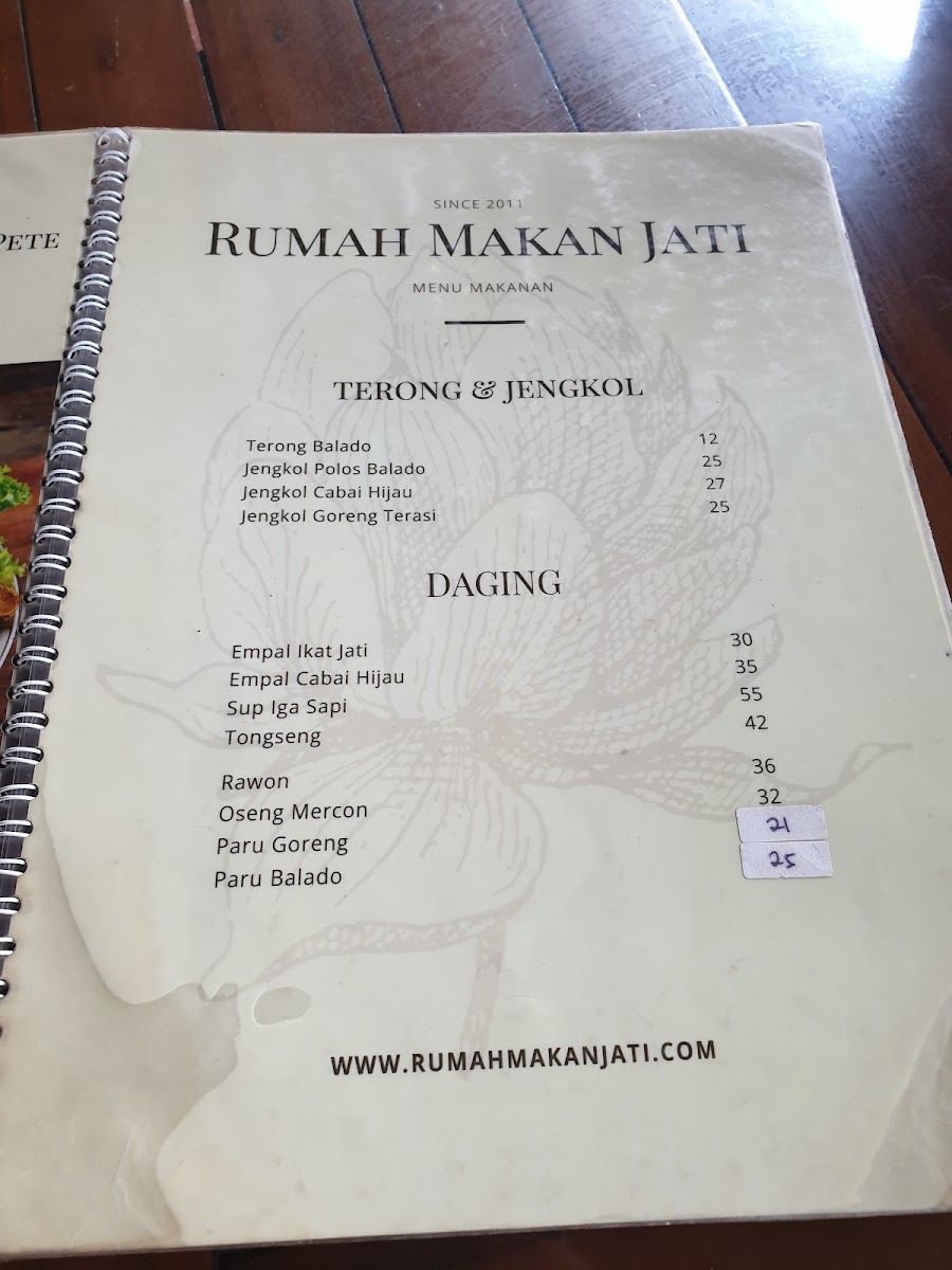Rumah Makan Jati Photo Menu 10