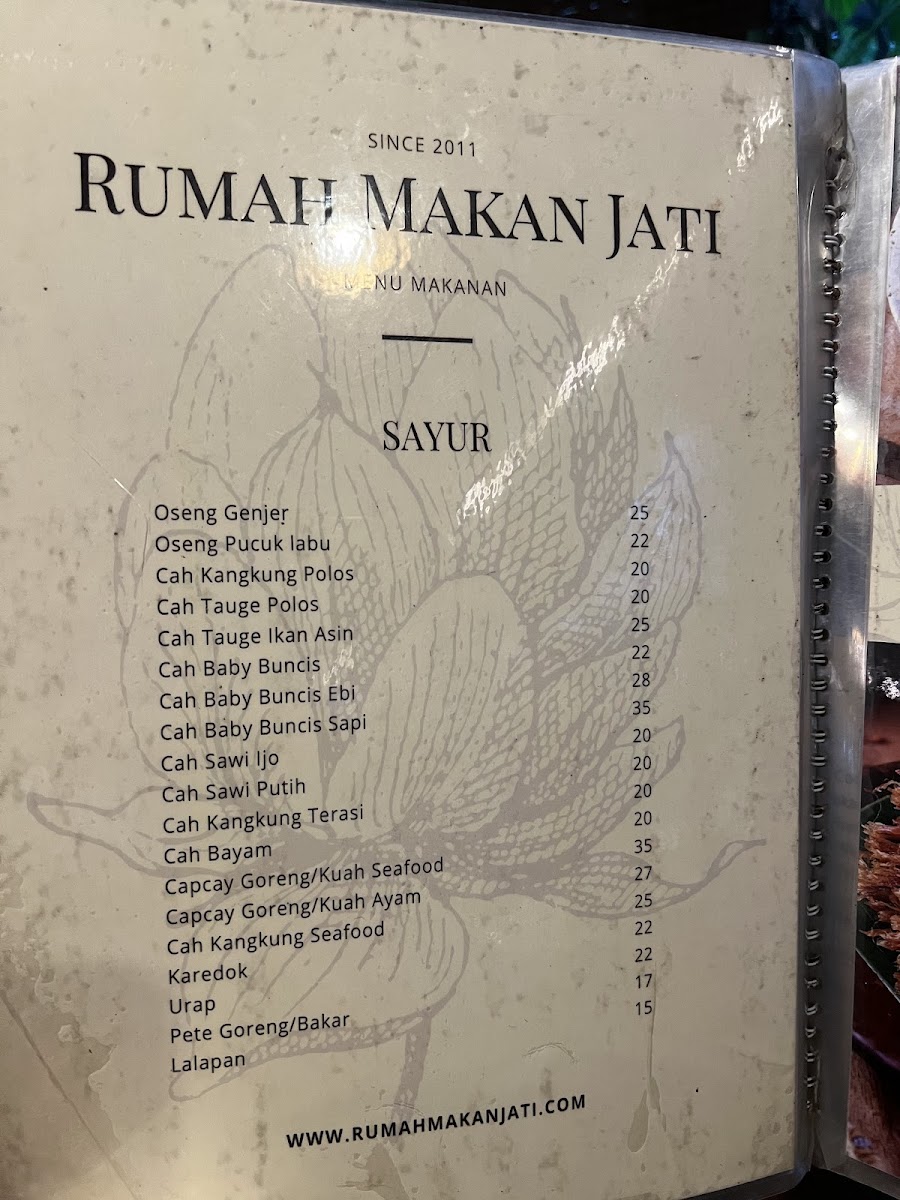 Rumah Makan Jati Photo Menu 4