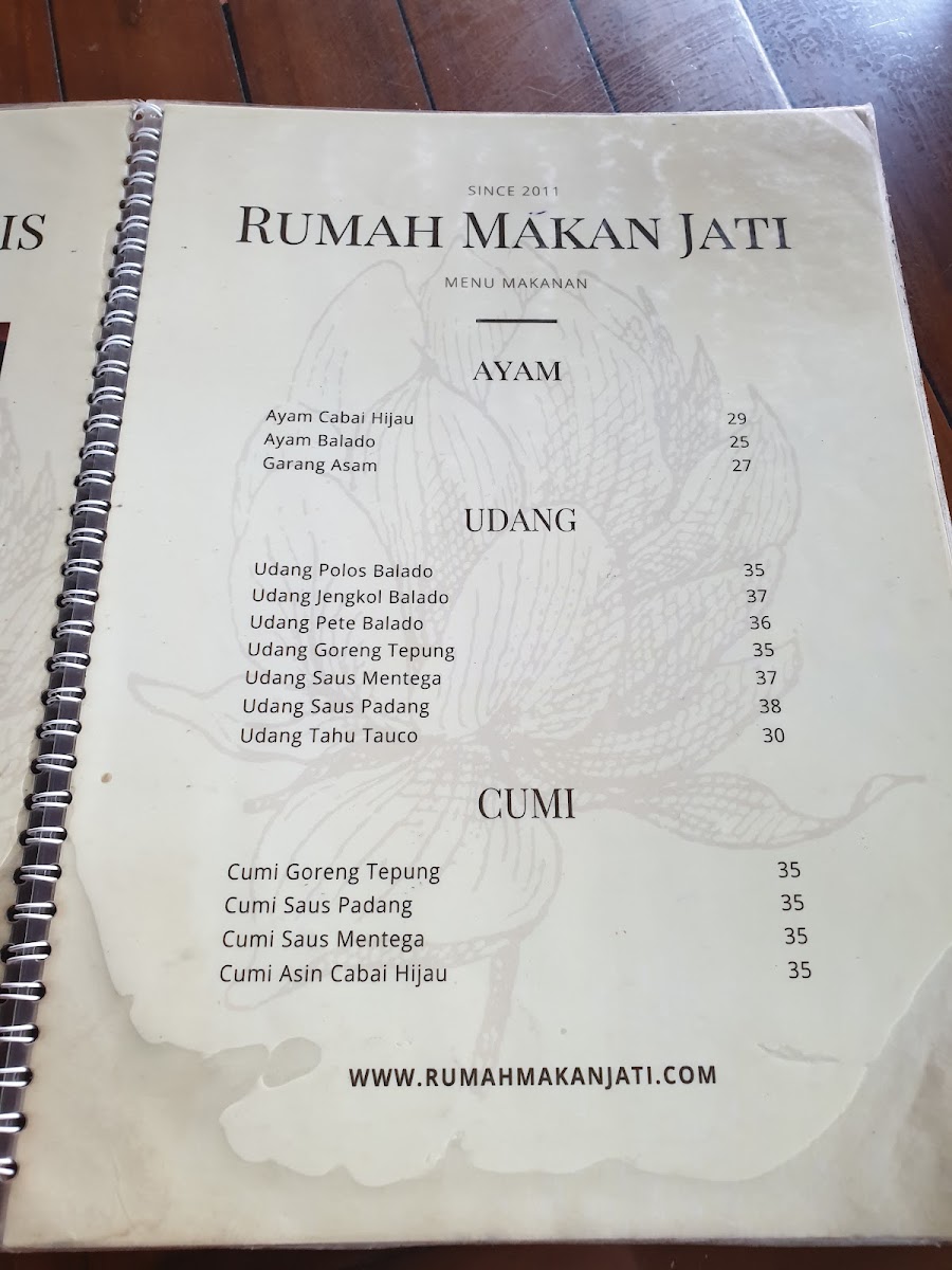 Rumah Makan Jati Photo Menu 9