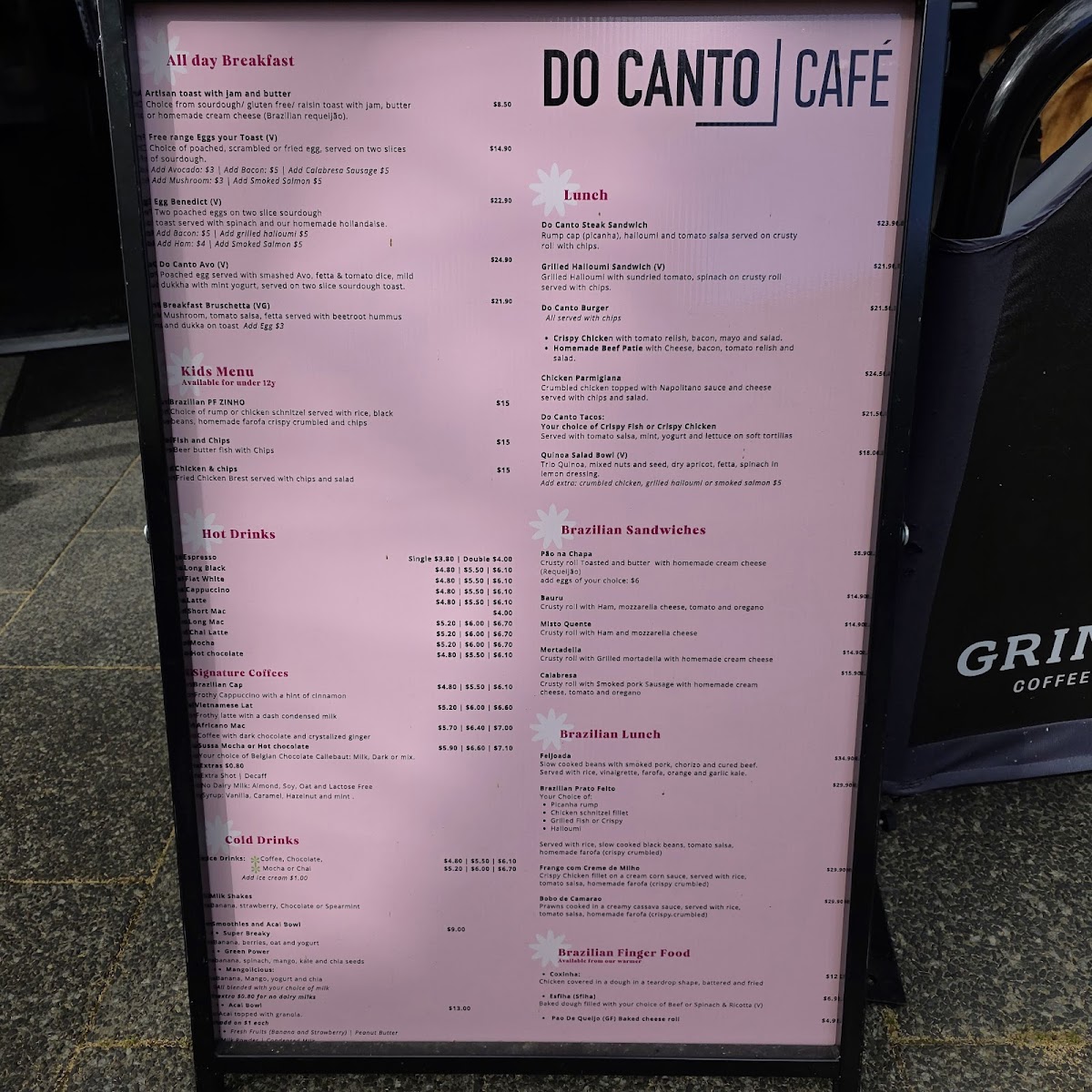 Do Canto Cafe Photo Menu 2