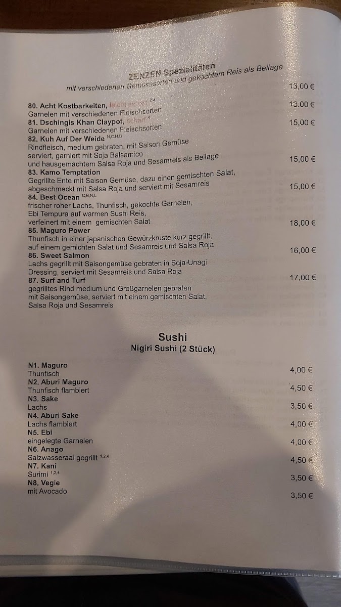 ZenZen SUSHI&MORE Photo Menu 9