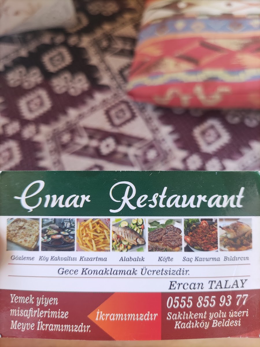 Çınar Restaurant Photo Menu 2