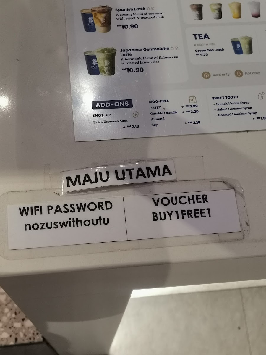 ZUS Coffee - Maju Utama, Bukit Mertajam Photo Menu 2
