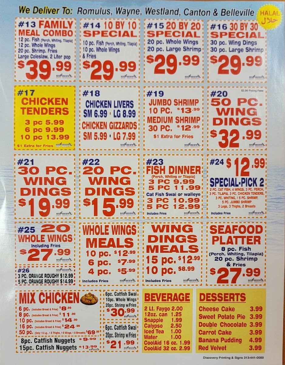 nu wayz fish & chicken Photo Menu 1