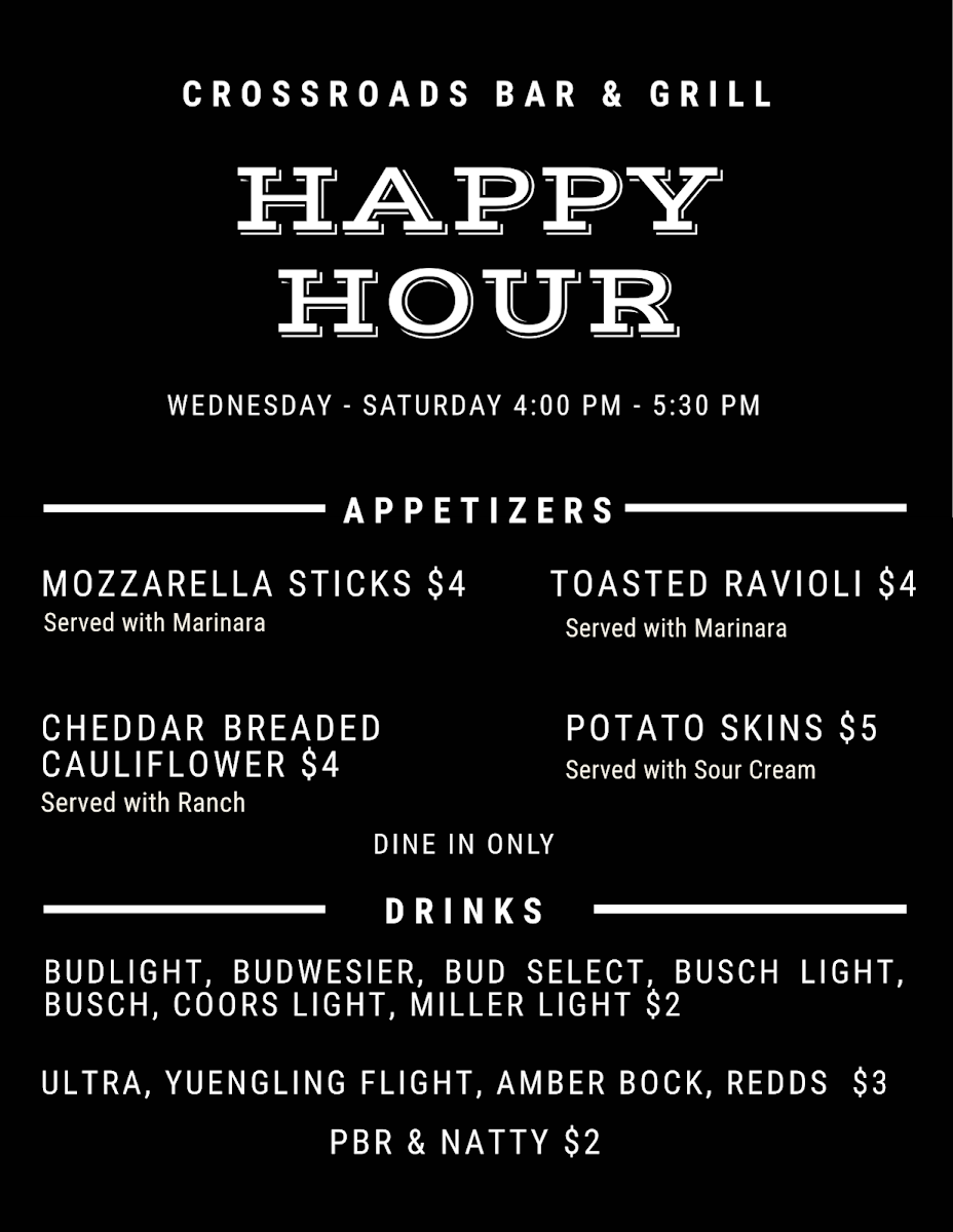 Crossroads Bar & Grill Photo Menu 3