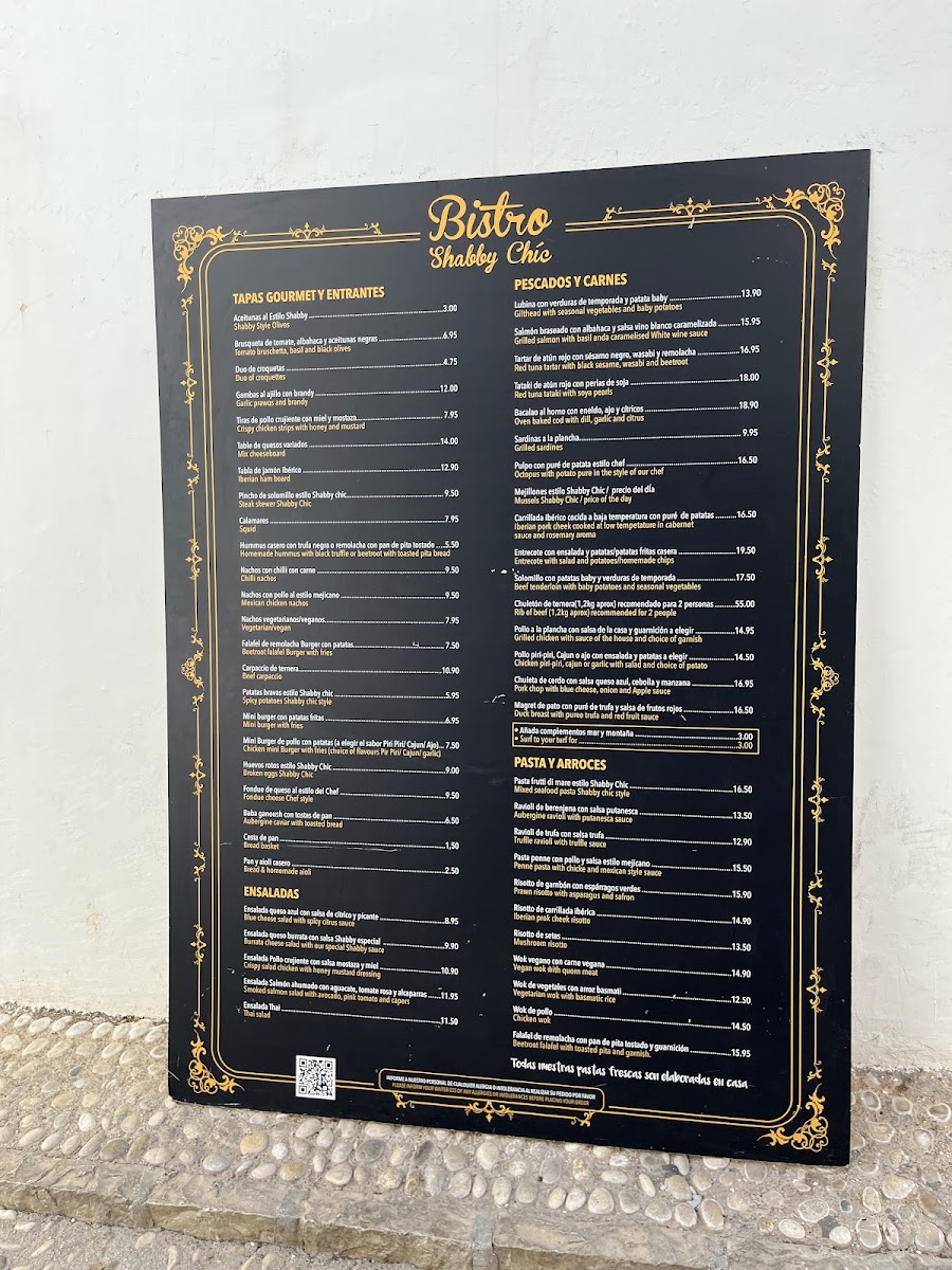 Bistro Shabby Chíc Photo Menu 6