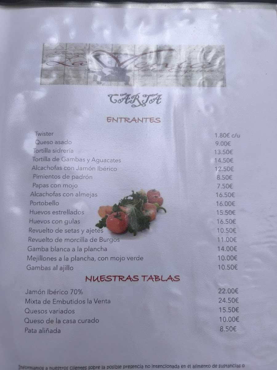 Tasca La Venta de la Esquina Photo Menu 1