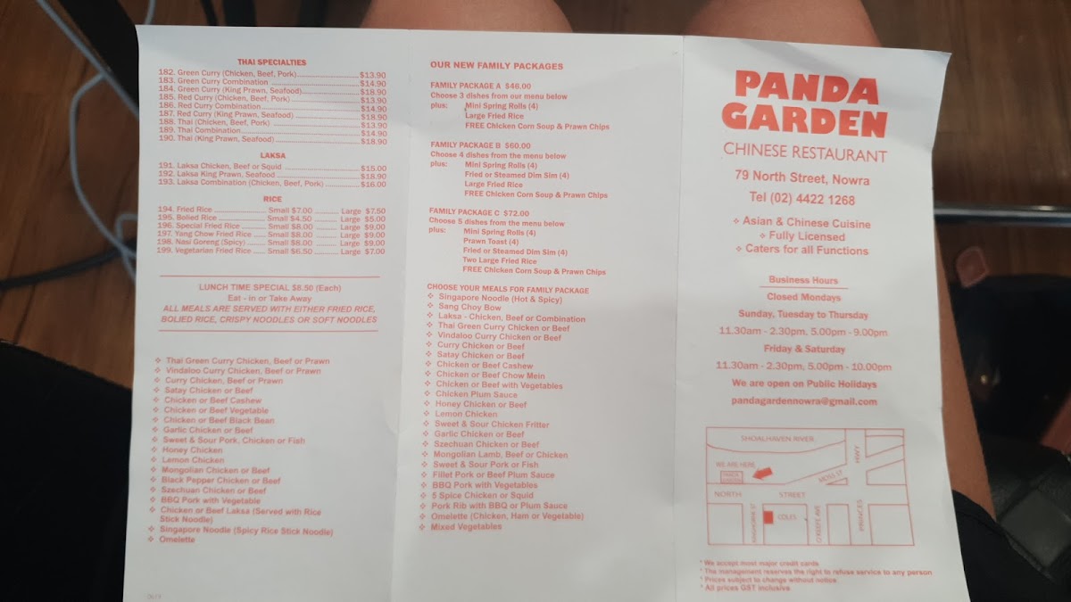 Panda Garden Chinese Restaurant Photo Menu 6