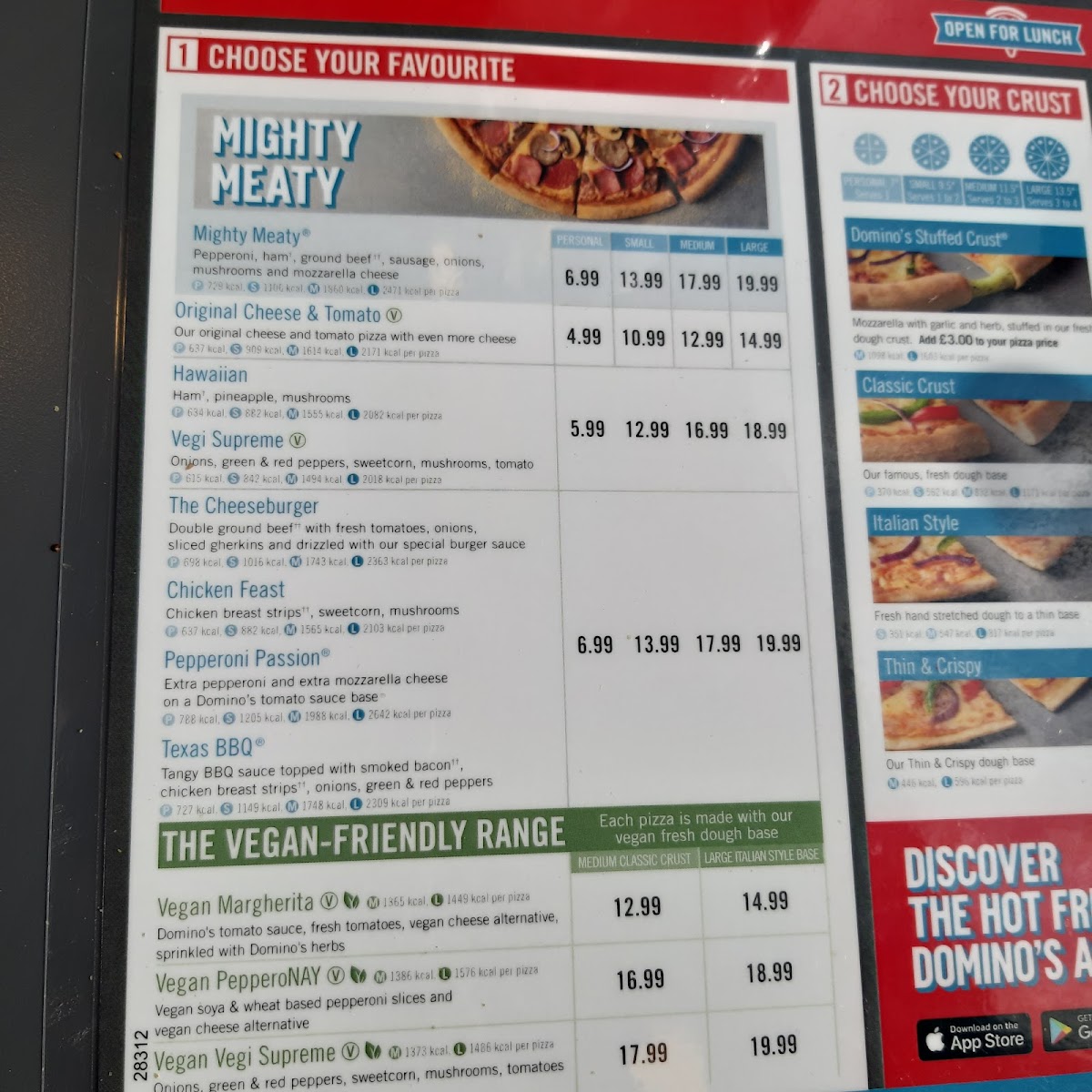 Domino's Pizza - Hove Photo Menu 1