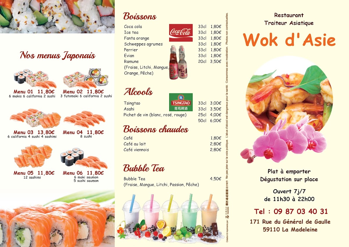 Wok d'Asie Photo Menu 3