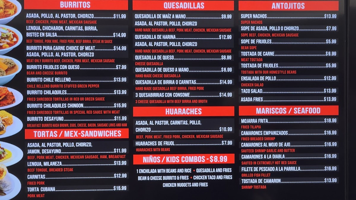 Lindo Michoacan Photo Menu 3