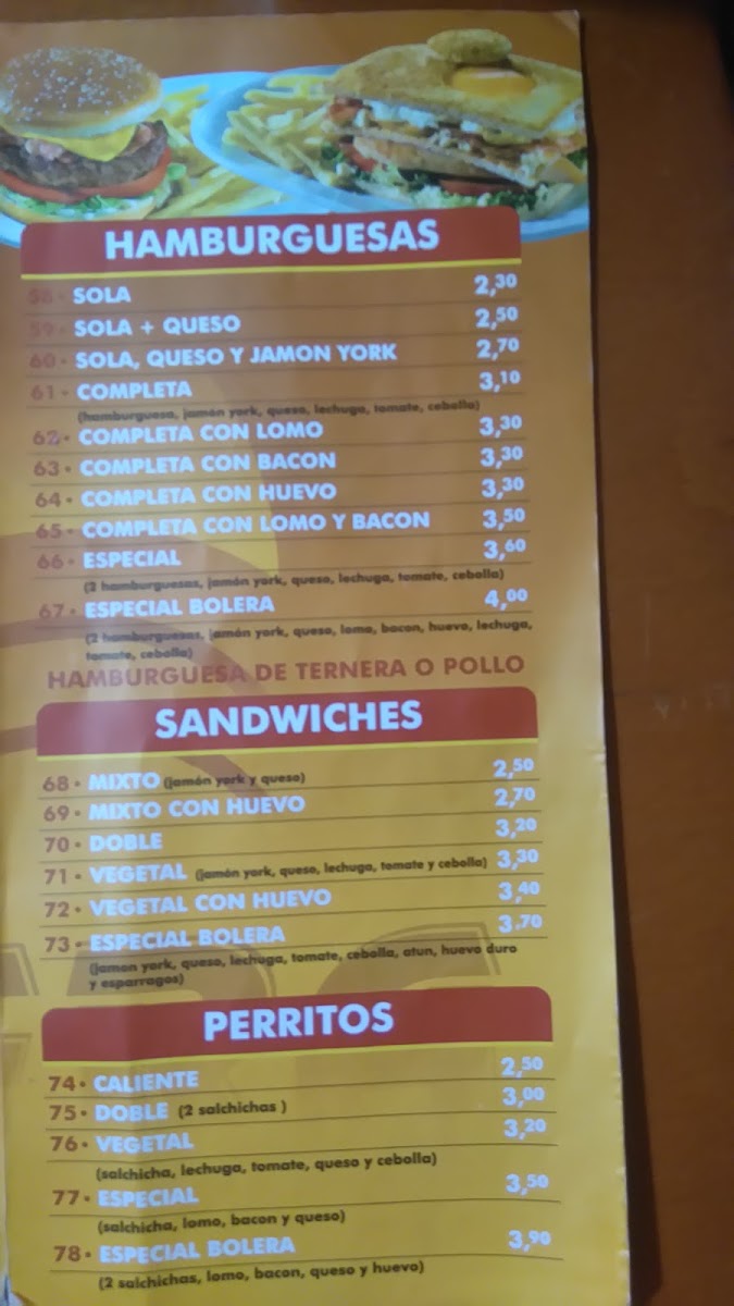 Burger A Bolera Photo Menu 9