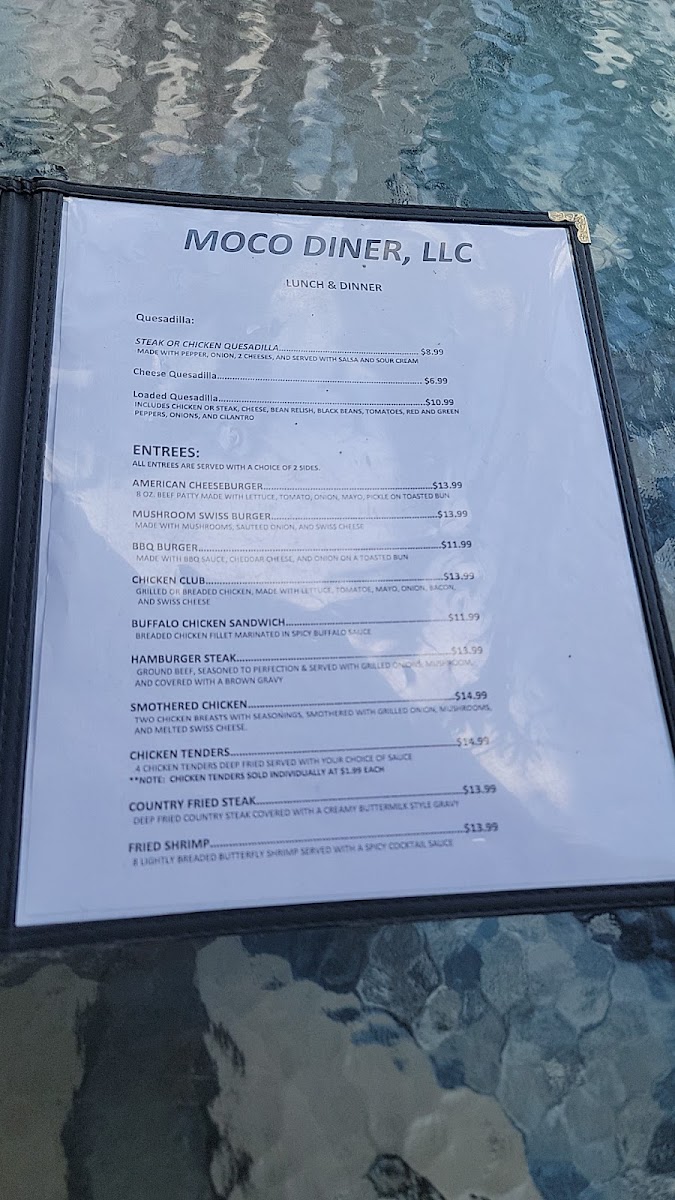 MOCO DINER, LLC Photo Menu 1