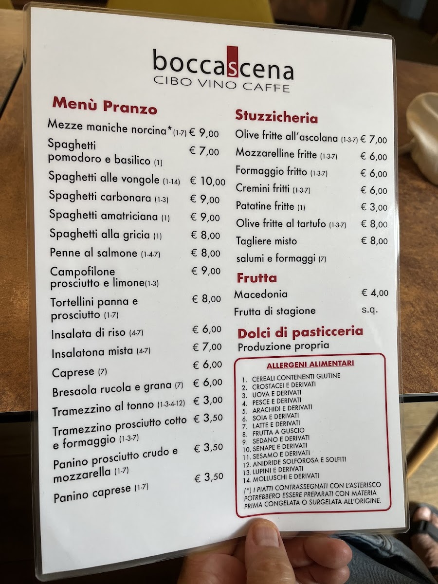Boccascena Food Wine Coffee Photo Menu 1