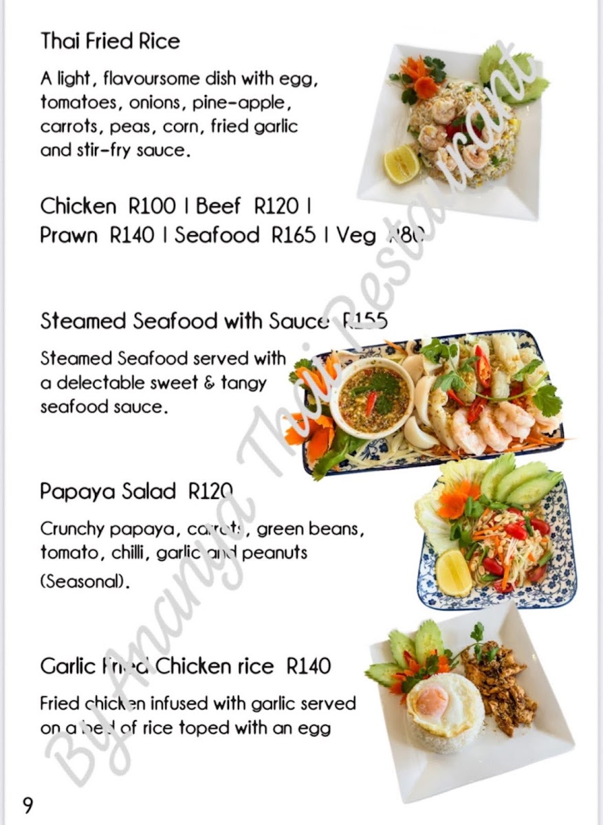 Ananya Thai Restaurant Photo Menu 2