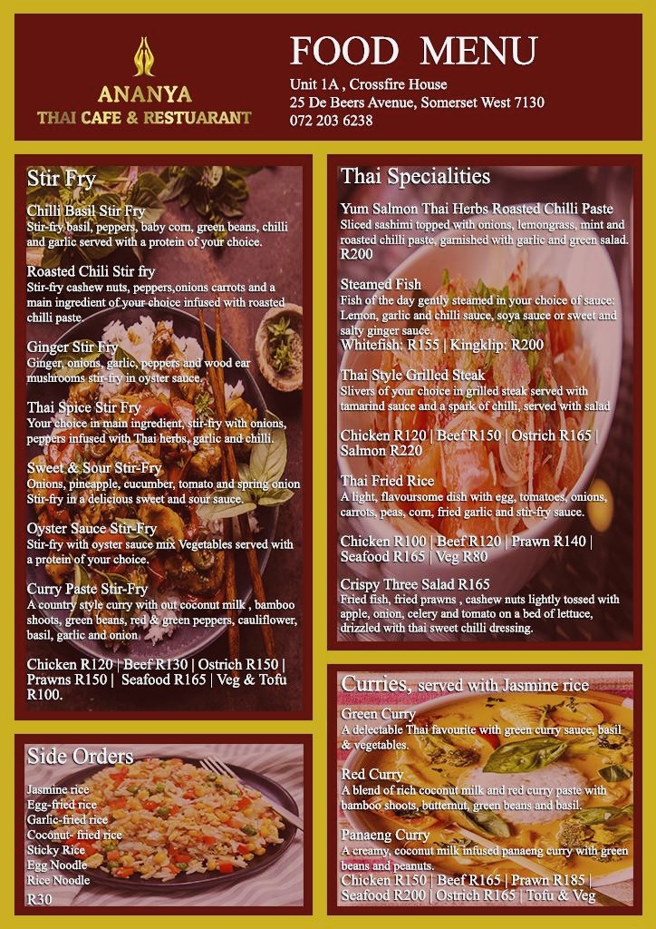 Ananya Thai Restaurant Photo Menu 4
