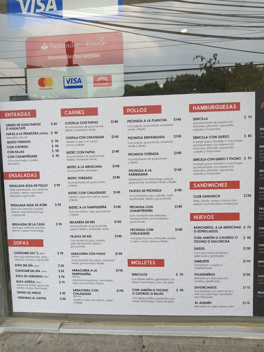 Cafetería Sacs S.A. de C.V. Photo Menu 1