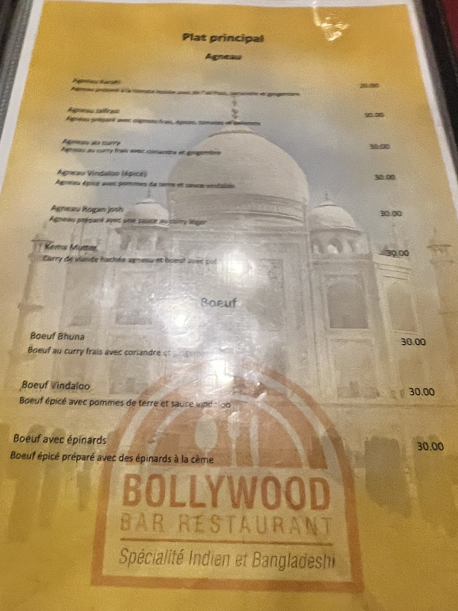 Bollywood Bar Restaurant Photo Menu 2