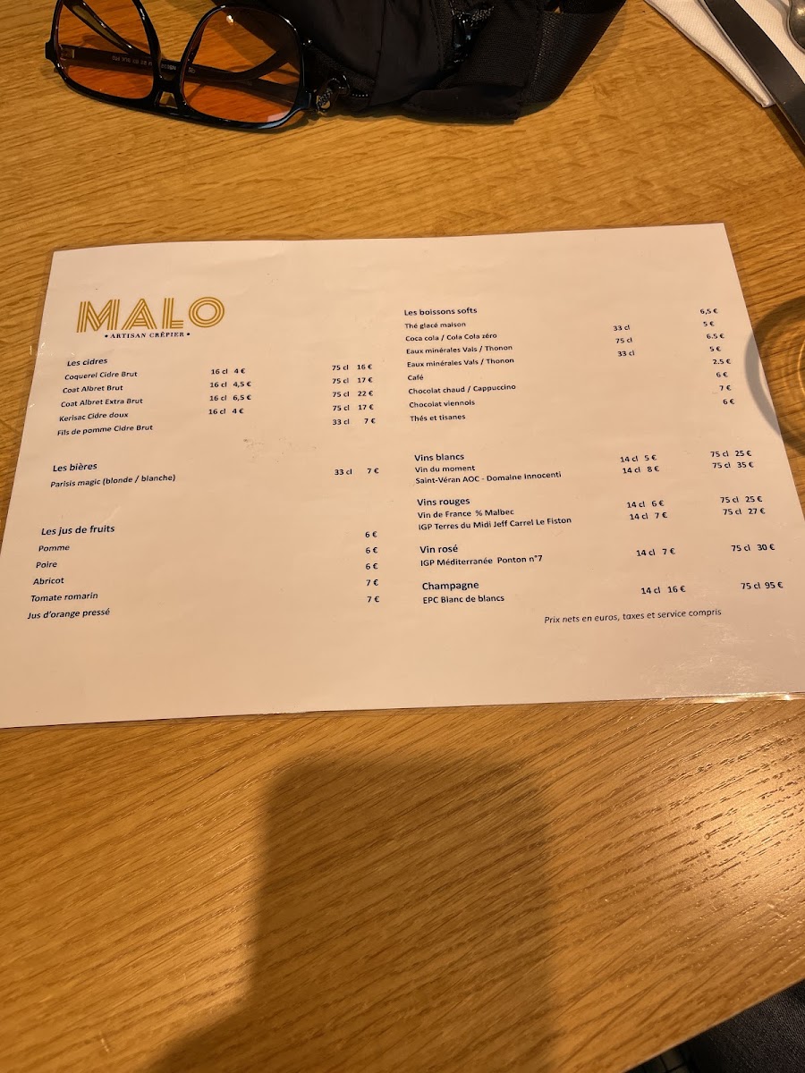 Malo - Printemps Photo Menu 9