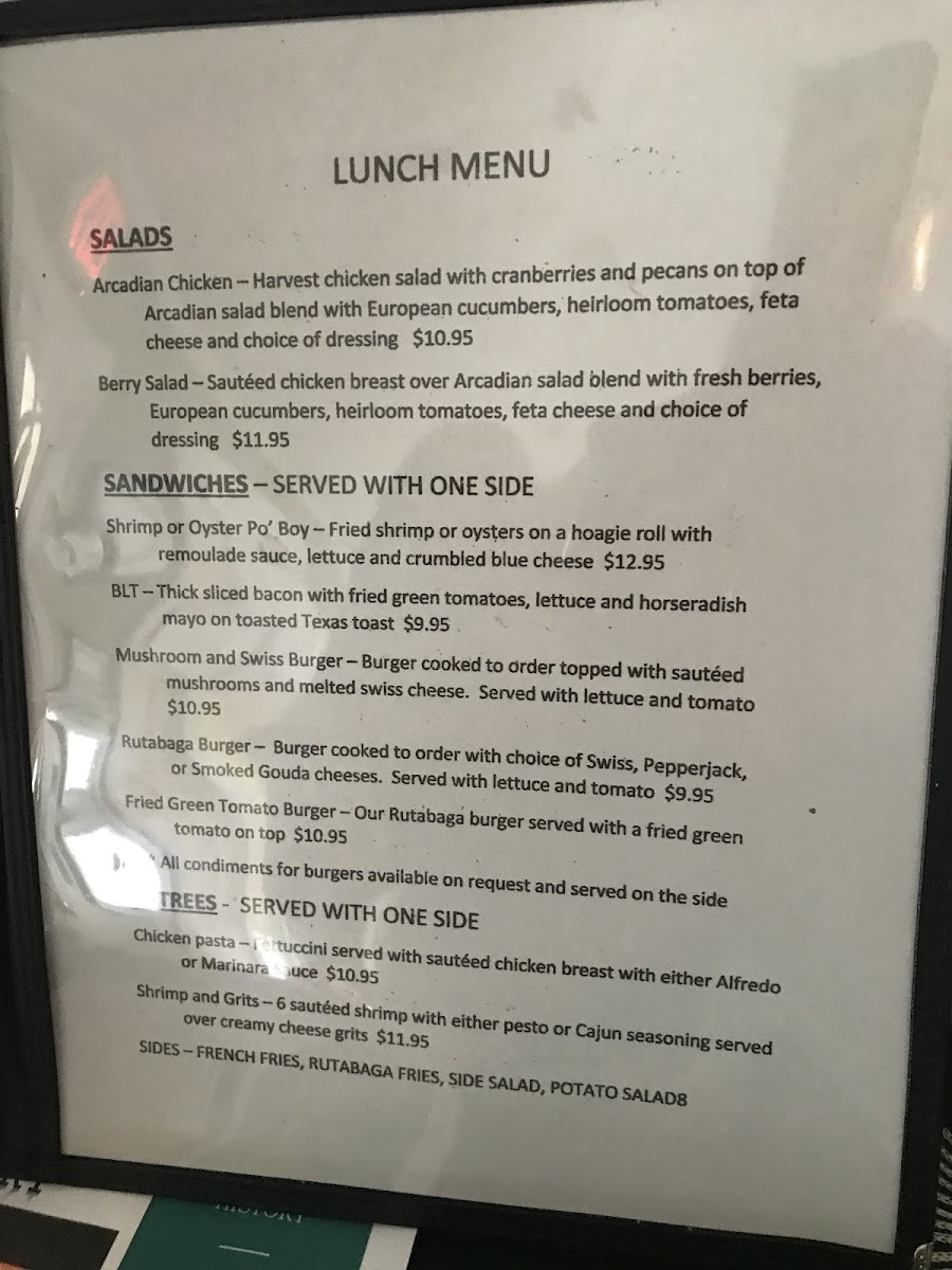 Rutabaga Café Photo Menu 1