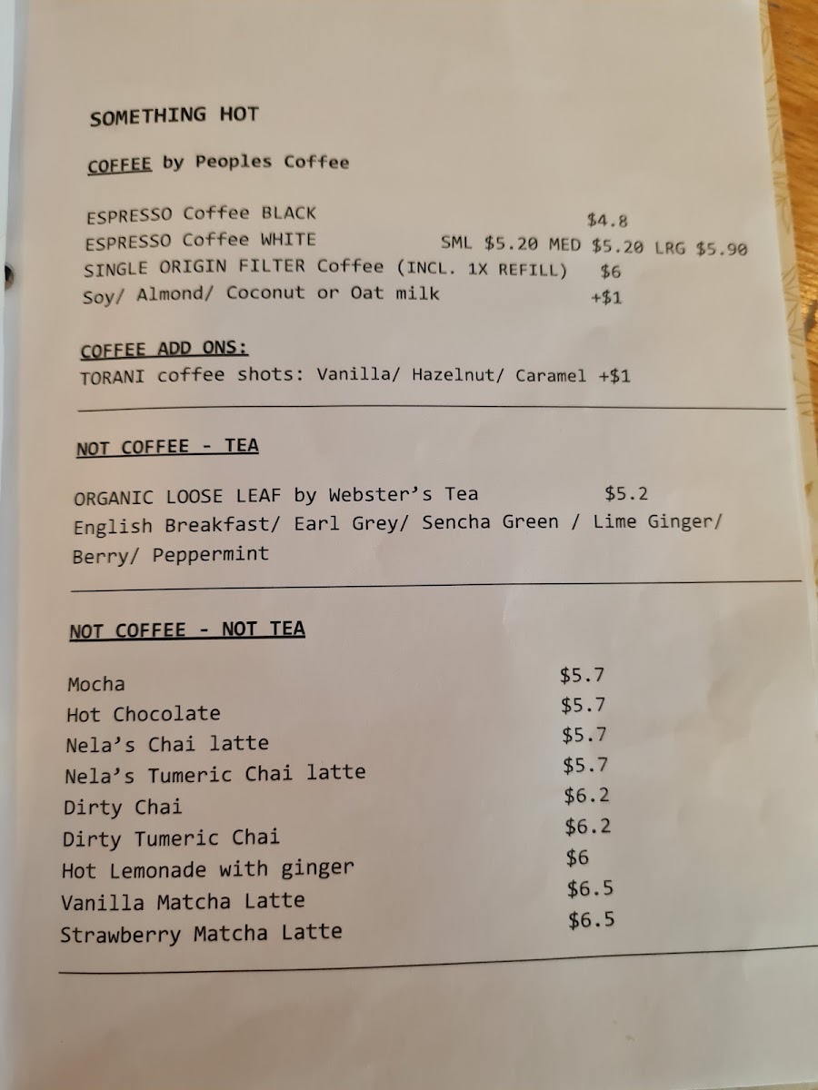 Trocadero Coffee Bar Photo Menu 4