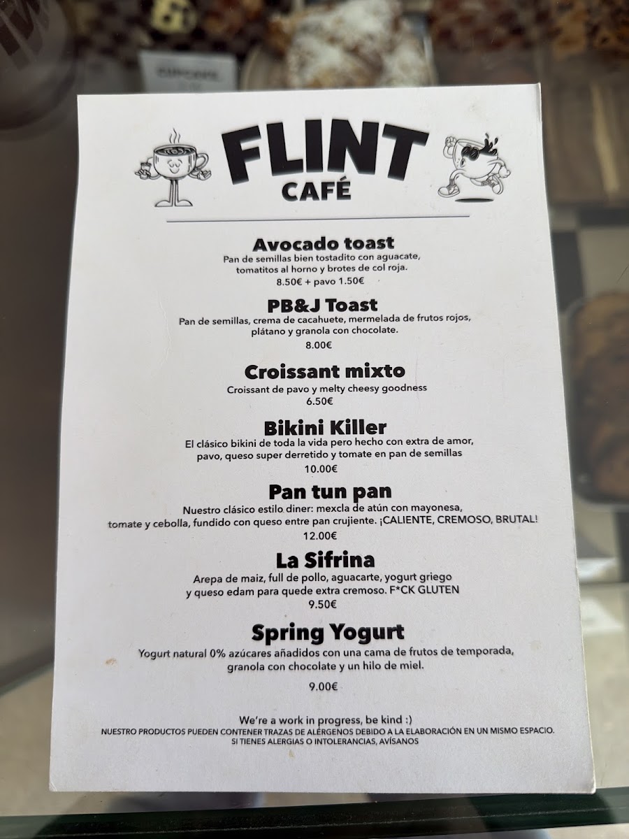 Flint café Photo Menu 1