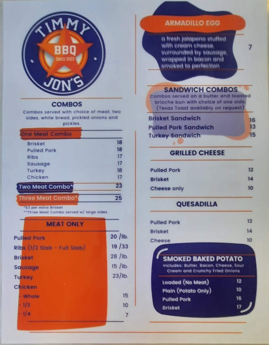 Timmy Jon's BBQ Photo Menu 8