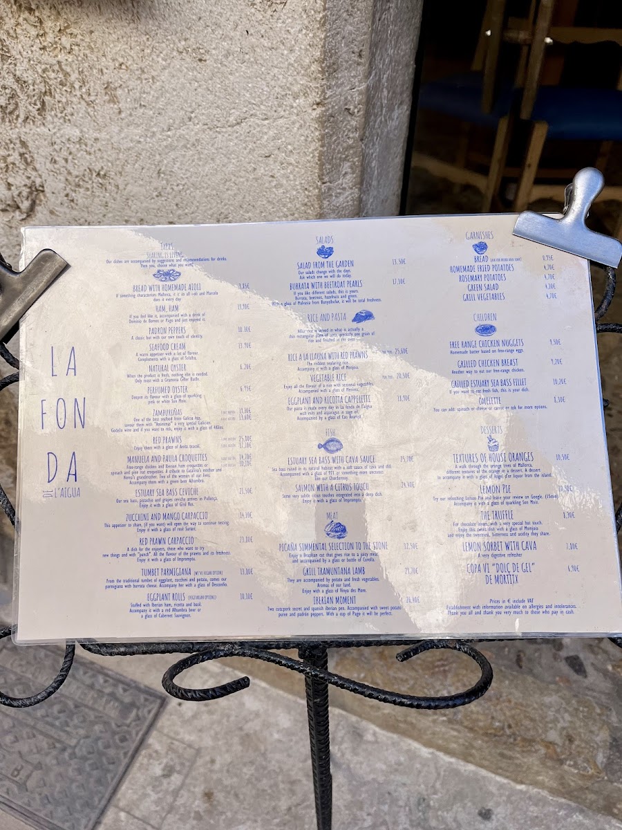 Restaurante La Fonda de l’Aigua Photo Menu 7