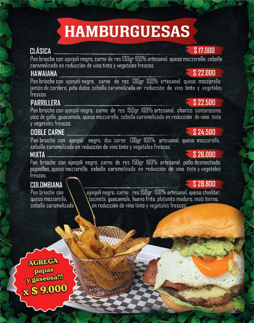 El establo Burger's Photo Menu 2