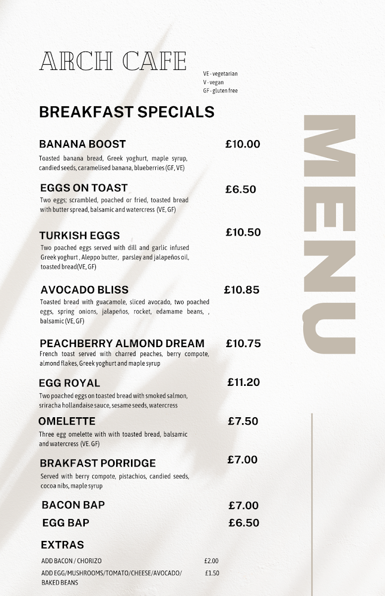 Arch Cafe at Kresen Kernow Photo Menu 3