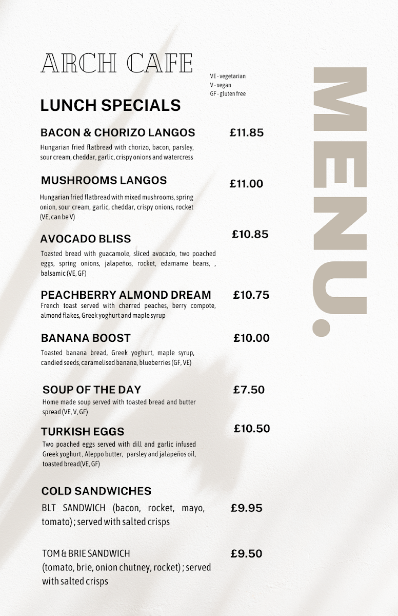 Arch Cafe at Kresen Kernow Photo Menu 5