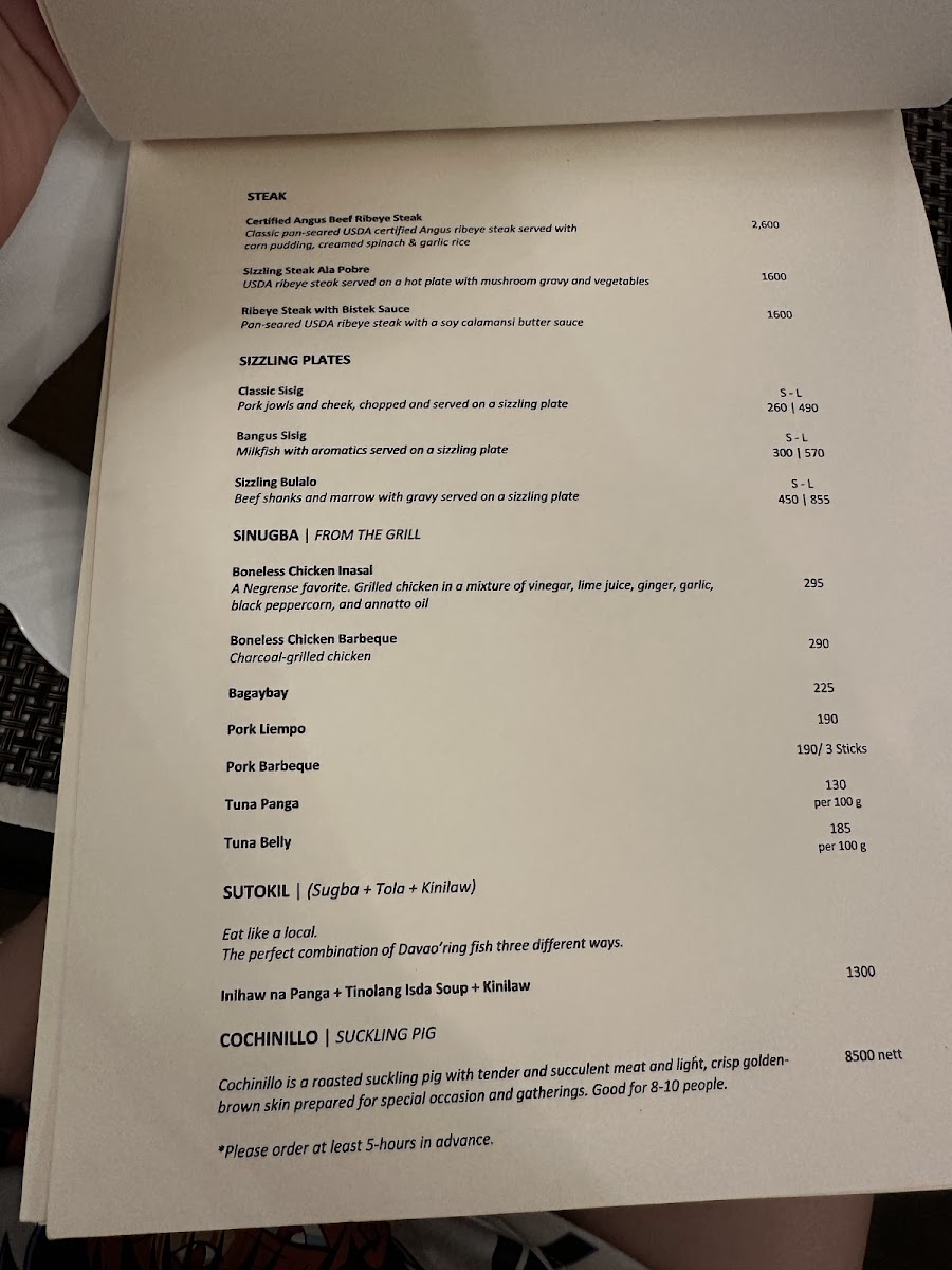 Tola, Kan-anan sa Balay Oboza Photo Menu 3