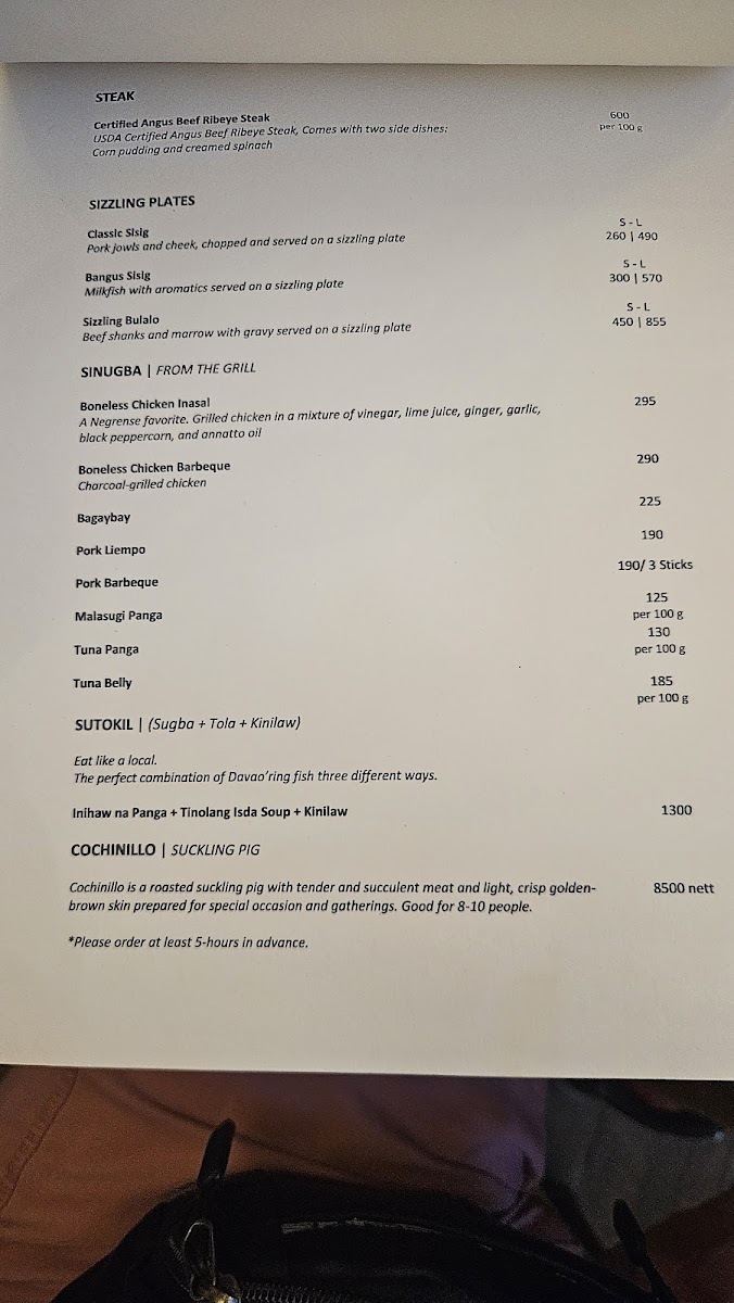 Tola, Kan-anan sa Balay Oboza Photo Menu 9
