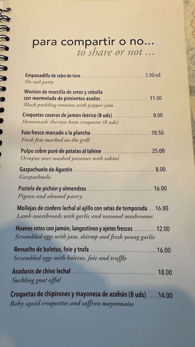 Restaurante Cienfuegos Photo Menu 1