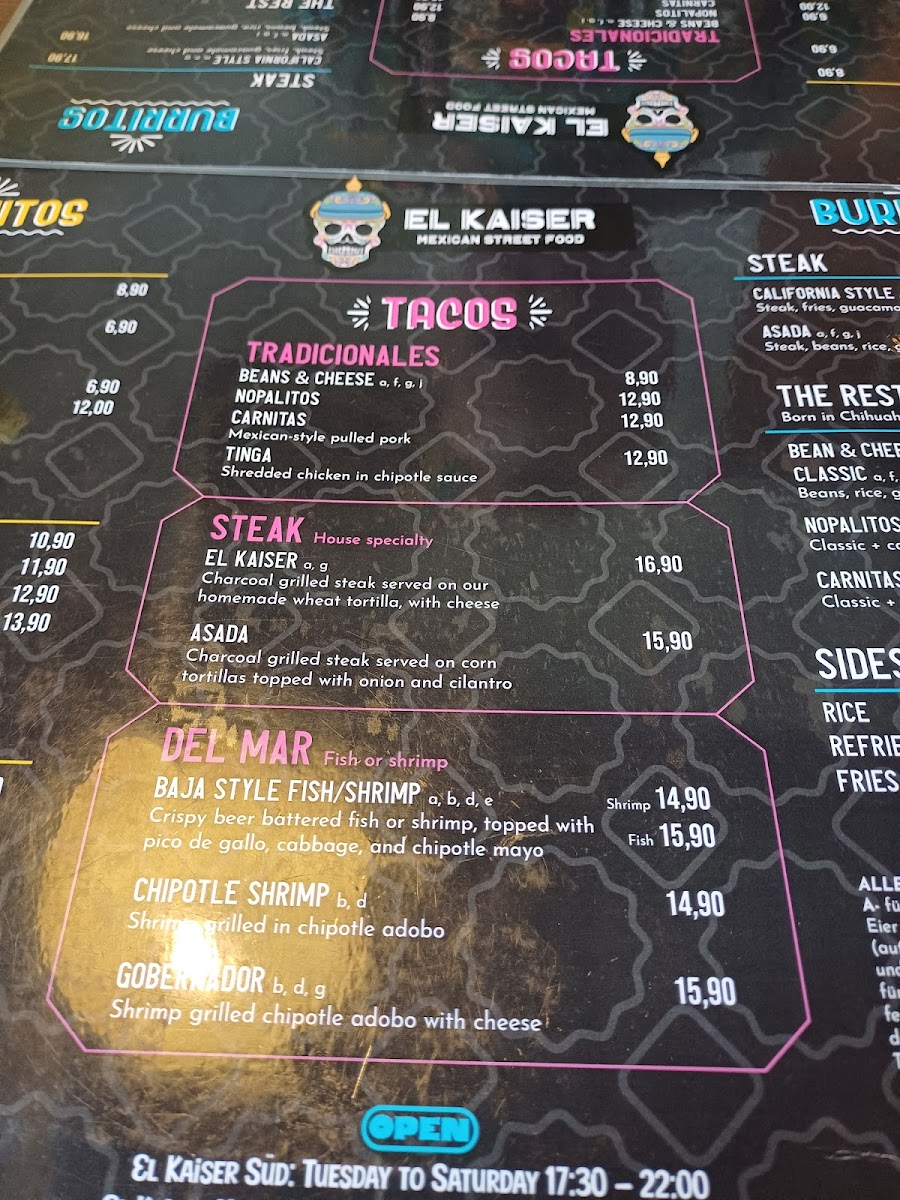 Tacos El Kaiser Photo Menu 4