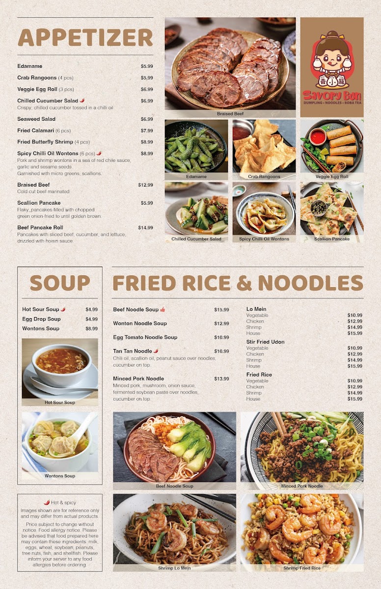 Savory Bun Photo Menu 1