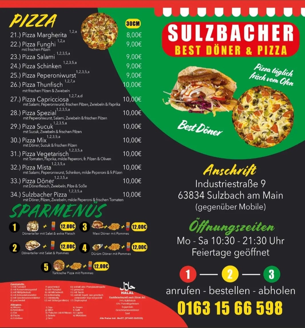 Sulzbacher Best Döner & Pizza Photo Menu 1