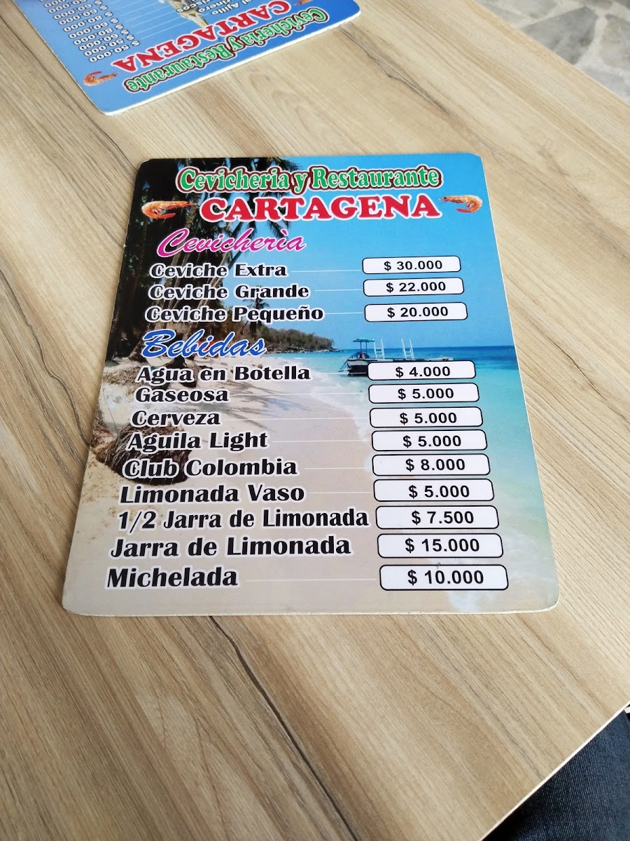 Cevicheria Y Restaurante Cartagena Photo Menu 2