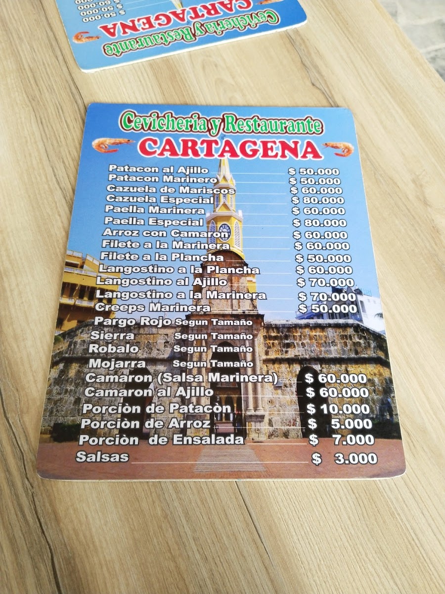 Cevicheria Y Restaurante Cartagena Photo Menu 3