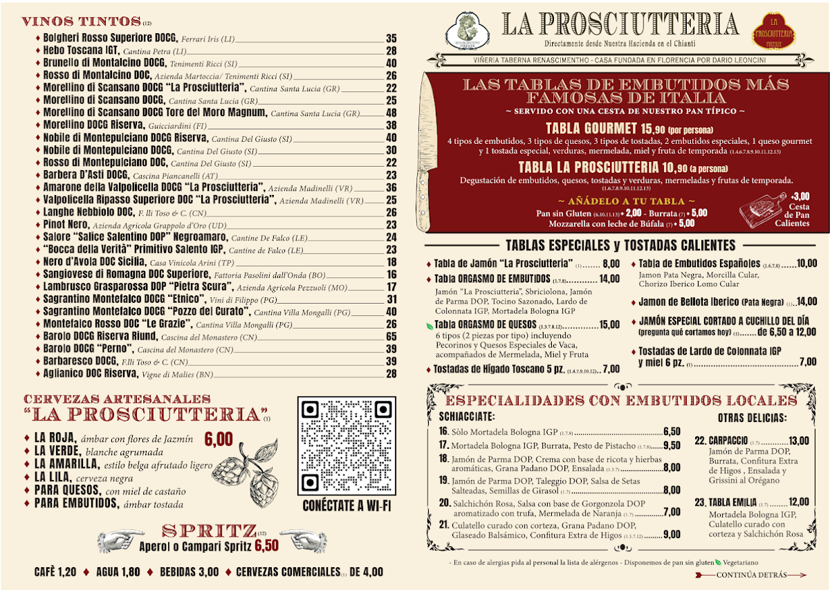 La Prosciutteria Bologna Photo Menu 1